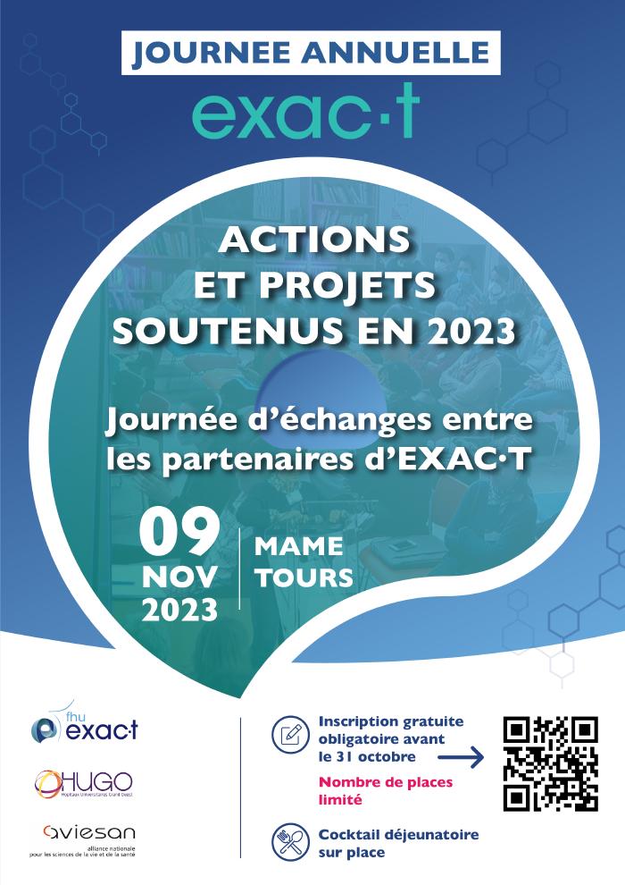 Affiche de présentation d ela journée de rencontres et d'échanges des partenaires d'Exac·t