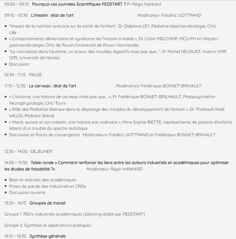 Programme de la journée